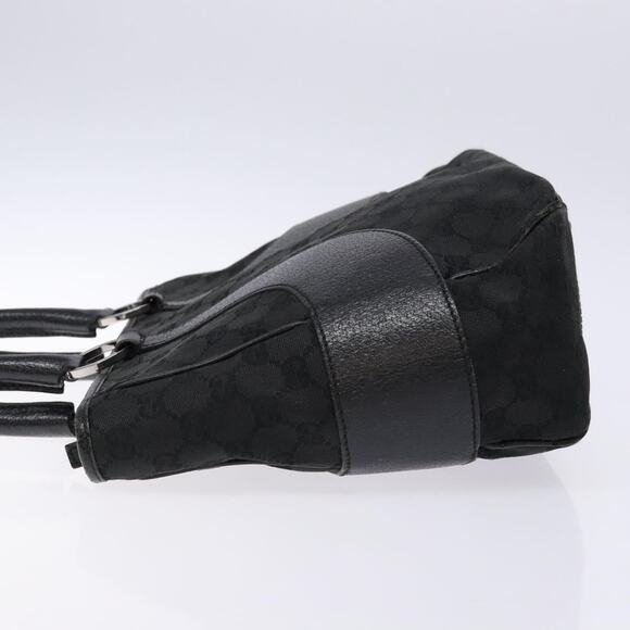 GUCCI GG Canvas Hand Bag Black Silver - Picture 5 of 16